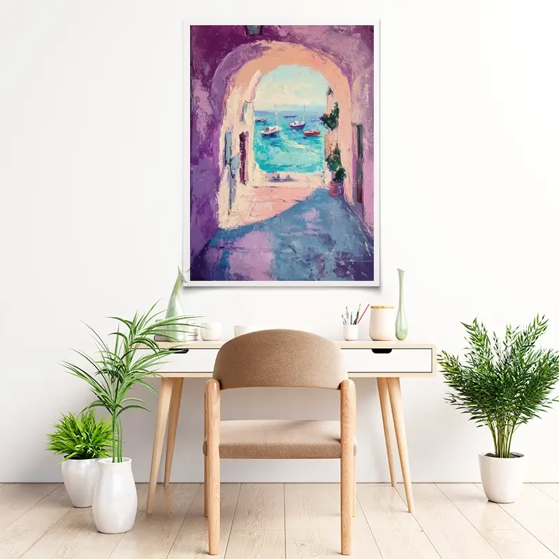 Purple Tunnel To The Sea Art Print Purple Tunnel To The Sea Art Print wall art product Tanya Ocean