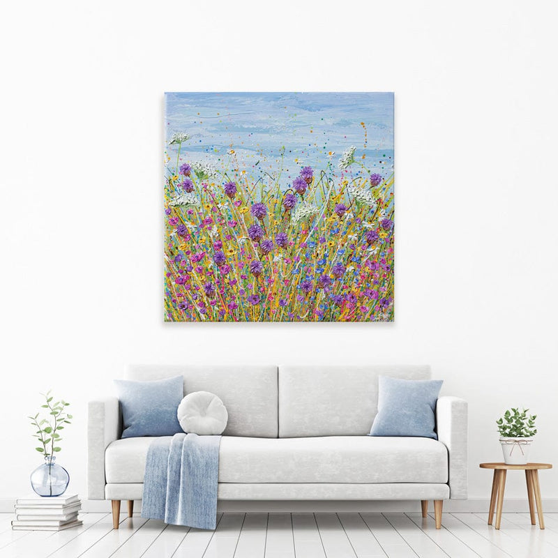 Purple Wildflowers Canvas Print wall art product Olga Tkachyk
