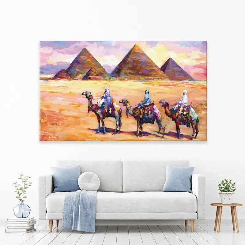 Pyramids Of Giza Canvas Print Pyramids Of Giza Canvas Print wall art product Leon Devenice