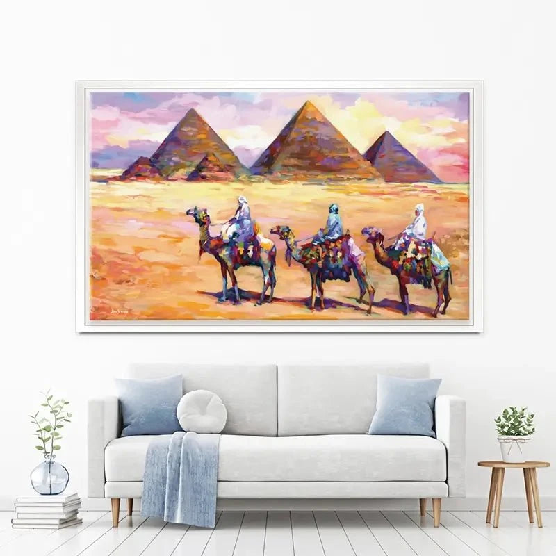 Pyramids Of Giza Canvas Print Pyramids Of Giza Canvas Print wall art product Leon Devenice