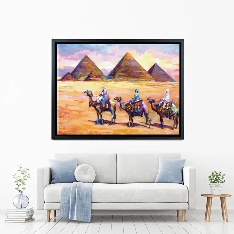 Pyramids Of Giza Canvas Print Pyramids Of Giza Canvas Print wall art product Leon Devenice