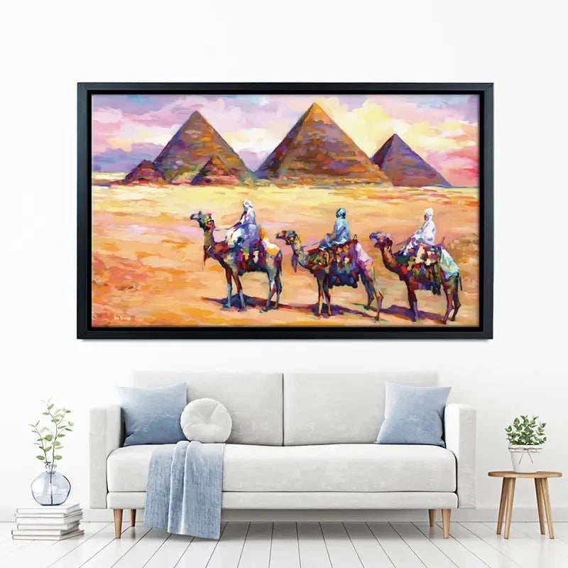 Pyramids Of Giza Canvas Print Pyramids Of Giza Canvas Print wall art product Leon Devenice