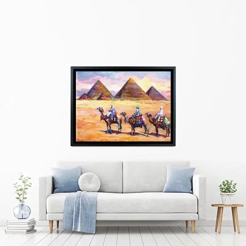 Pyramids Of Giza Canvas Print Pyramids Of Giza Canvas Print wall art product Leon Devenice