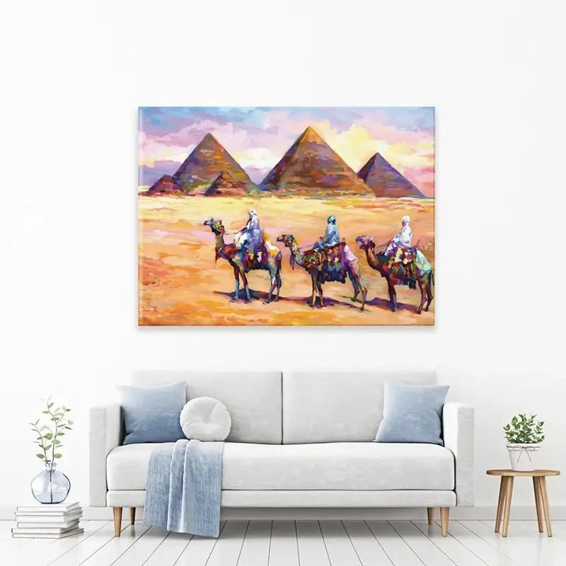 Pyramids Of Giza Canvas Print Pyramids Of Giza Canvas Print wall art product Leon Devenice
