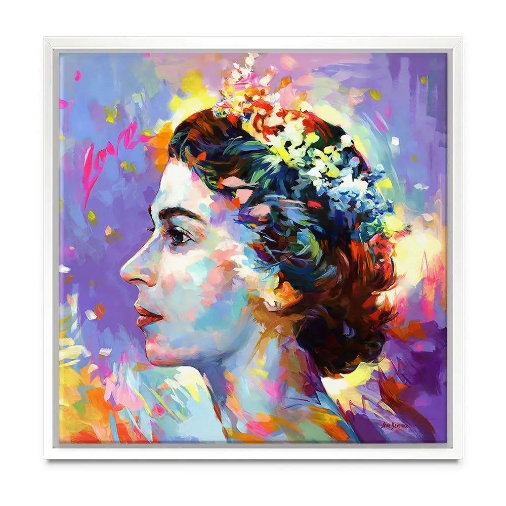 Queen Elizabeth Oversized Square Canvas Print Queen Elizabeth Oversized Square Canvas Print wall art product Leon Devenice