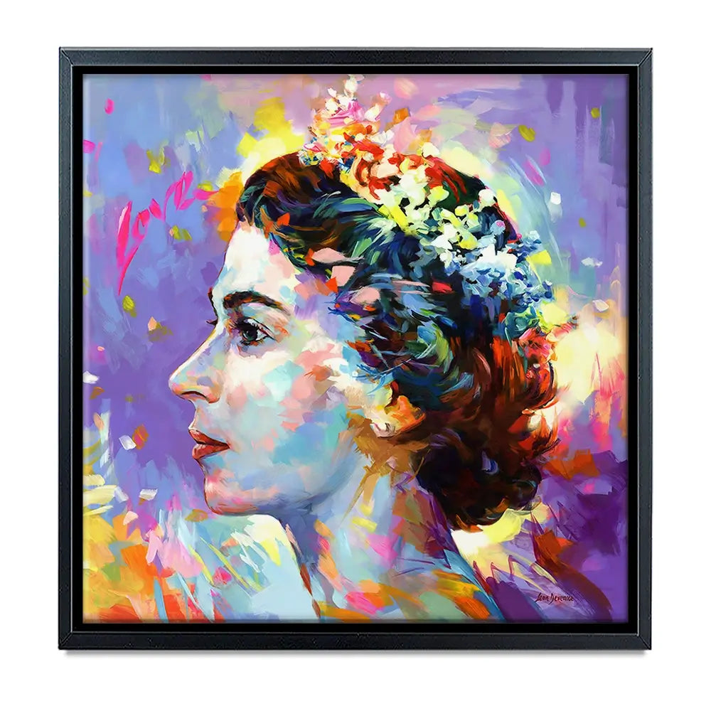 Queen Elizabeth Oversized Square Canvas Print Queen Elizabeth Oversized Square Canvas Print wall art product Leon Devenice