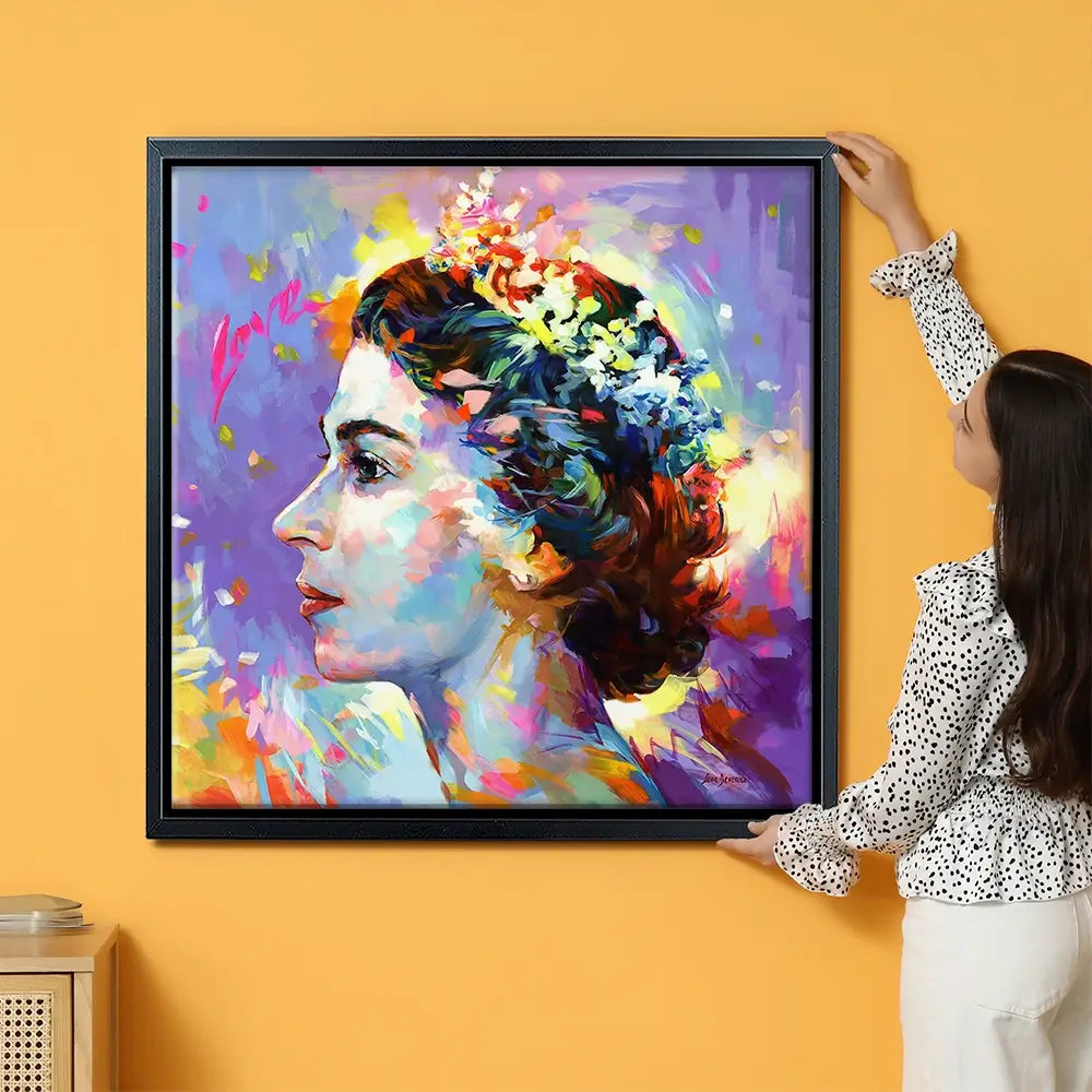 Queen Elizabeth Oversized Square Canvas Print Queen Elizabeth Oversized Square Canvas Print wall art product Leon Devenice