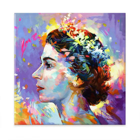 Queen Elizabeth Oversized Square Canvas Print Queen Elizabeth Oversized Square Canvas Print wall art product Leon Devenice