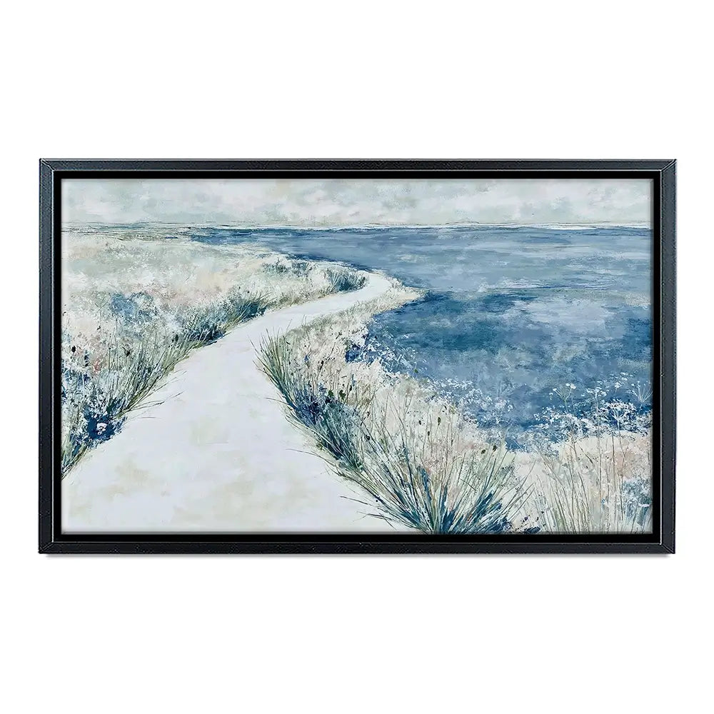 Quiet Shoreline Walk Canvas Print Quiet Shoreline Walk Canvas Print wall art product Chromatic Storm Studio
