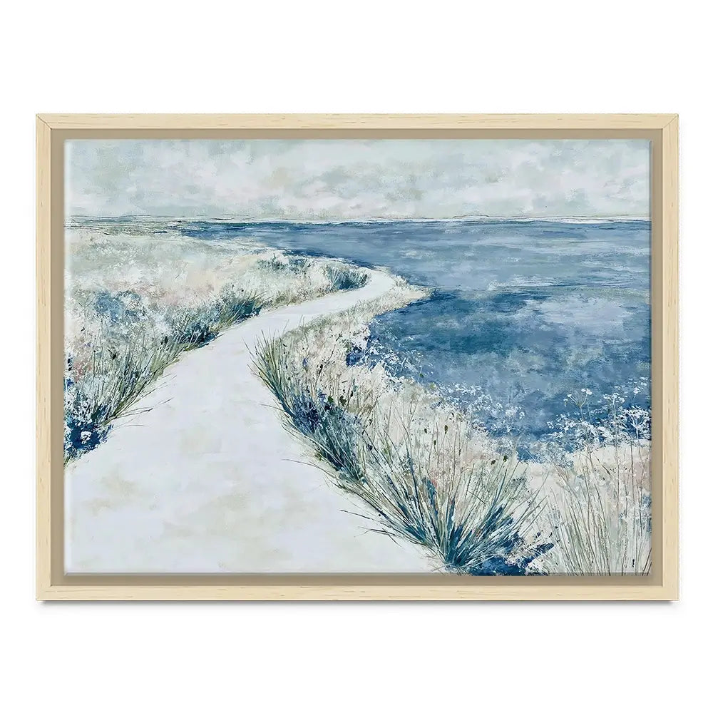 Quiet Shoreline Walk Canvas Print Quiet Shoreline Walk Canvas Print wall art product Chromatic Storm Studio