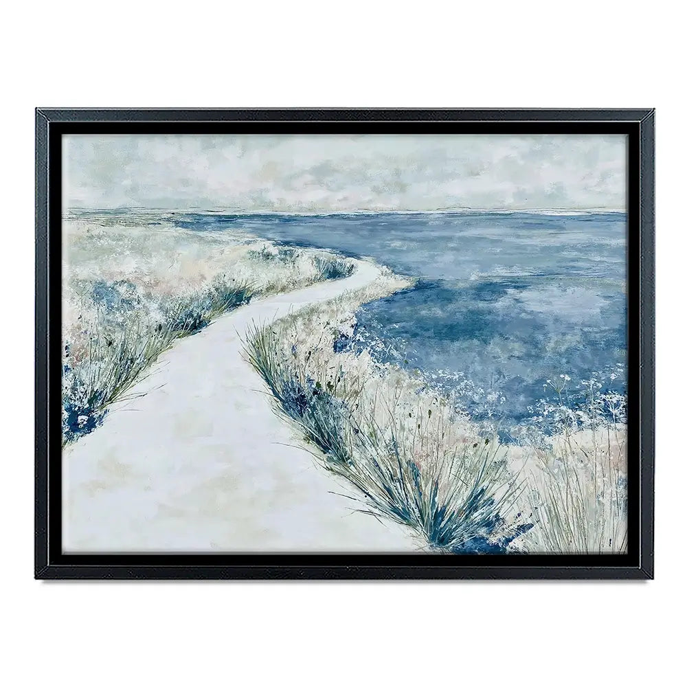 Quiet Shoreline Walk Canvas Print Quiet Shoreline Walk Canvas Print wall art product Chromatic Storm Studio