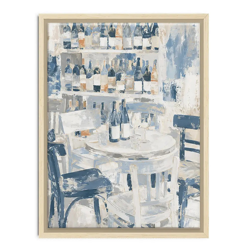 Quiet Wine Bar Afternoon Canvas Print Quiet Wine Bar Afternoon Canvas Print wall art product Chromatic Storm Studio