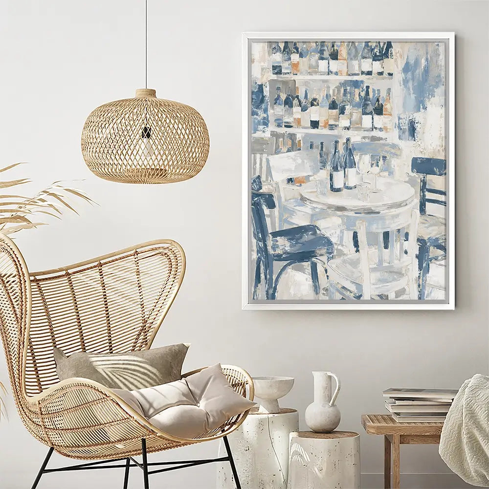 Quiet Wine Bar Afternoon Canvas Print Quiet Wine Bar Afternoon Canvas Print wall art product Chromatic Storm Studio