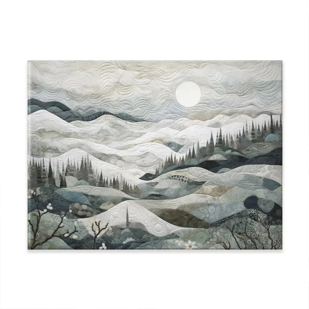 Quilted Winter Landscape 1 Canvas Print Quilted Winter Landscape 1 Canvas Print wall art product RileyB - Independent