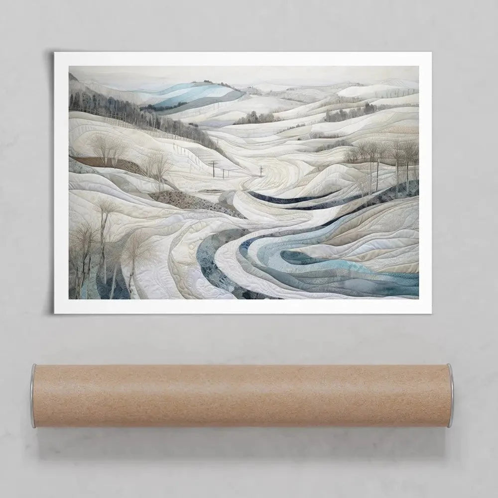 Quilted Winter Landscape 2 Art Print Quilted Winter Landscape 2 Art Print wall art product RileyB - Independent