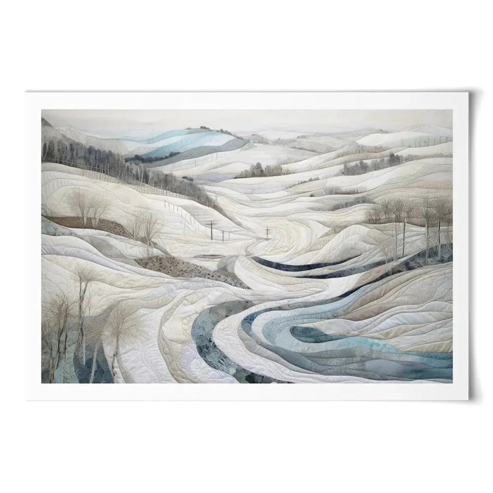 Quilted Winter Landscape 2 Art Print Quilted Winter Landscape 2 Art Print wall art product RileyB - Independent