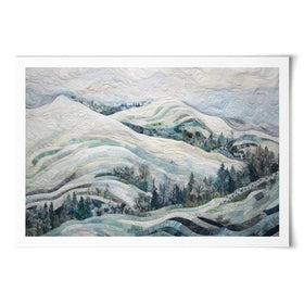 Quilted Winter Landscape 3 Art Print Quilted Winter Landscape 3 Art Print wall art product RileyB - Independent