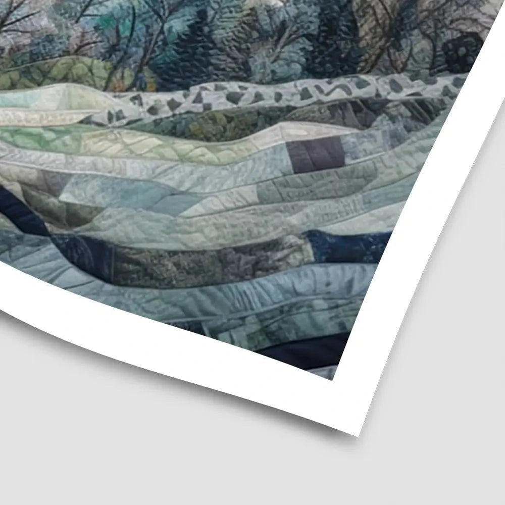 Quilted Winter Landscape 3 Art Print Quilted Winter Landscape 3 Art Print wall art product RileyB - Independent