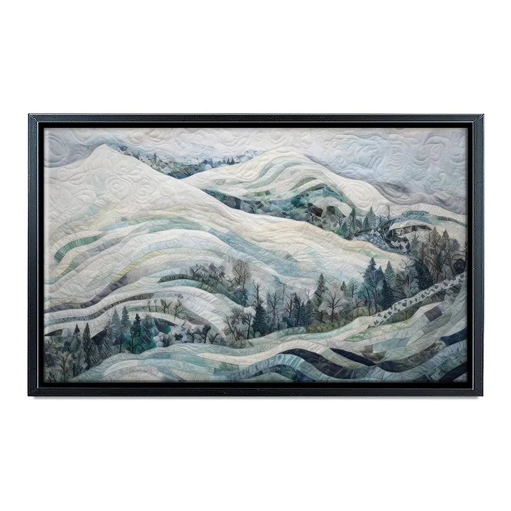 Quilted Winter Landscape 3 Canvas Print Quilted Winter Landscape 3 Canvas Print wall art product RileyB - Independent