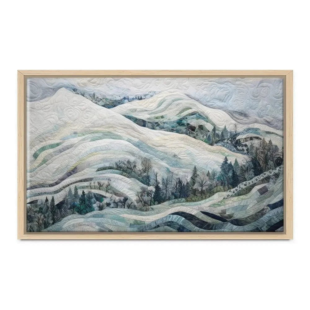 Quilted Winter Landscape 3 Canvas Print Quilted Winter Landscape 3 Canvas Print wall art product RileyB - Independent