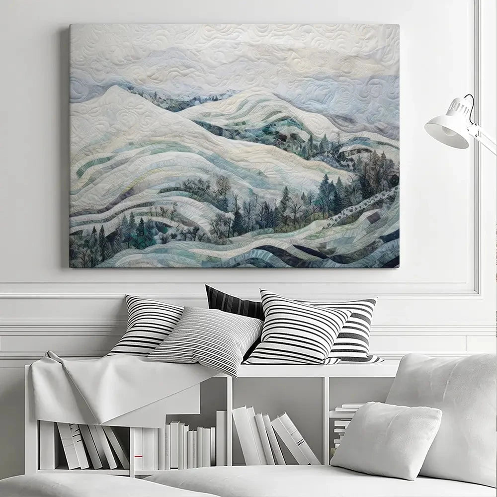Quilted Winter Landscape 3 Canvas Print Quilted Winter Landscape 3 Canvas Print wall art product RileyB - Independent