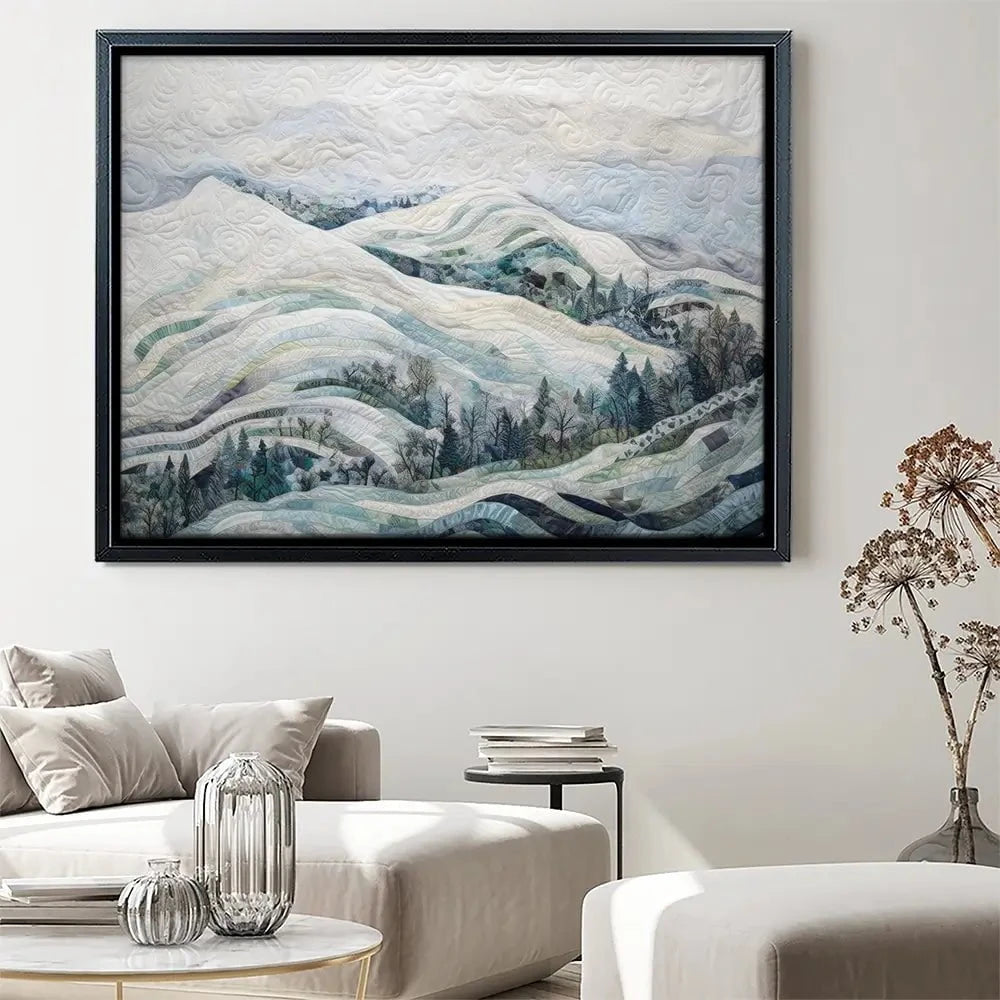 Quilted Winter Landscape 3 Canvas Print Quilted Winter Landscape 3 Canvas Print wall art product RileyB - Independent