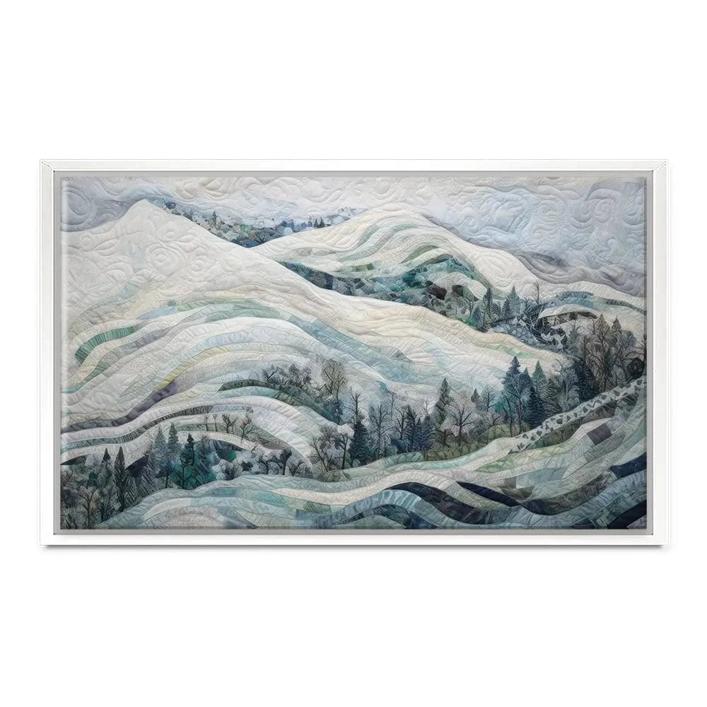 Quilted Winter Landscape 3 Canvas Print Quilted Winter Landscape 3 Canvas Print wall art product RileyB - Independent