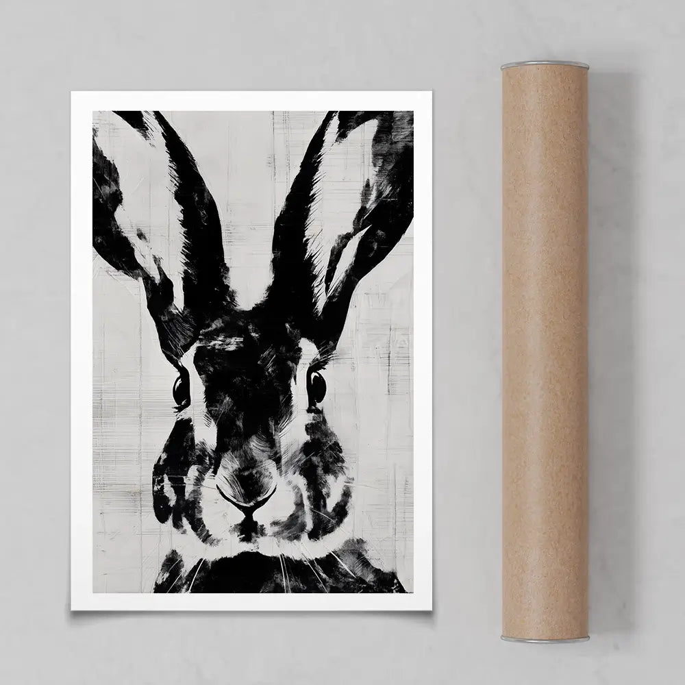 Rabbit Close Gaze Art Print Rabbit Close Gaze Art Print wall art product Chromatic Storm Studio