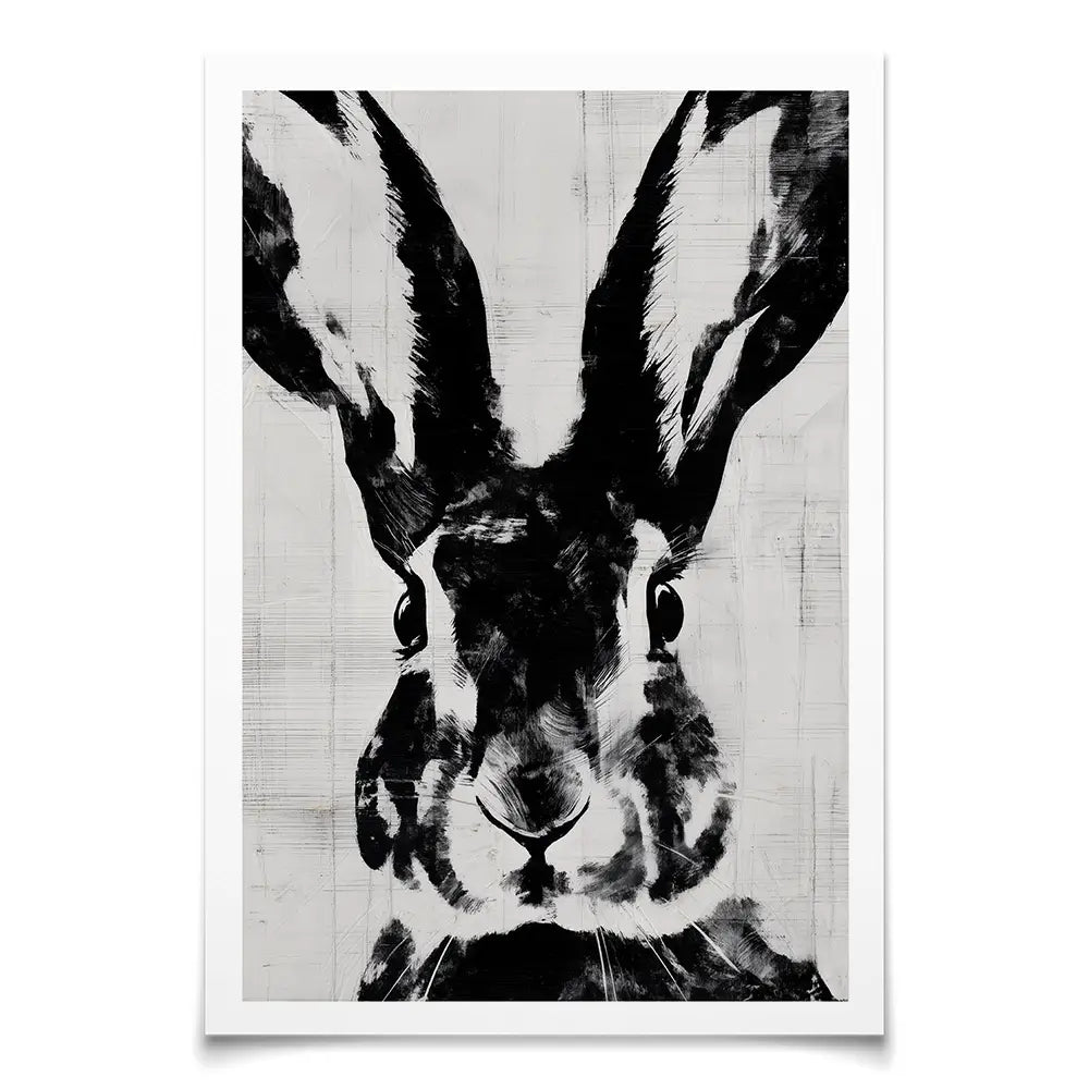 Rabbit Close Gaze Art Print Rabbit Close Gaze Art Print wall art product Chromatic Storm Studio