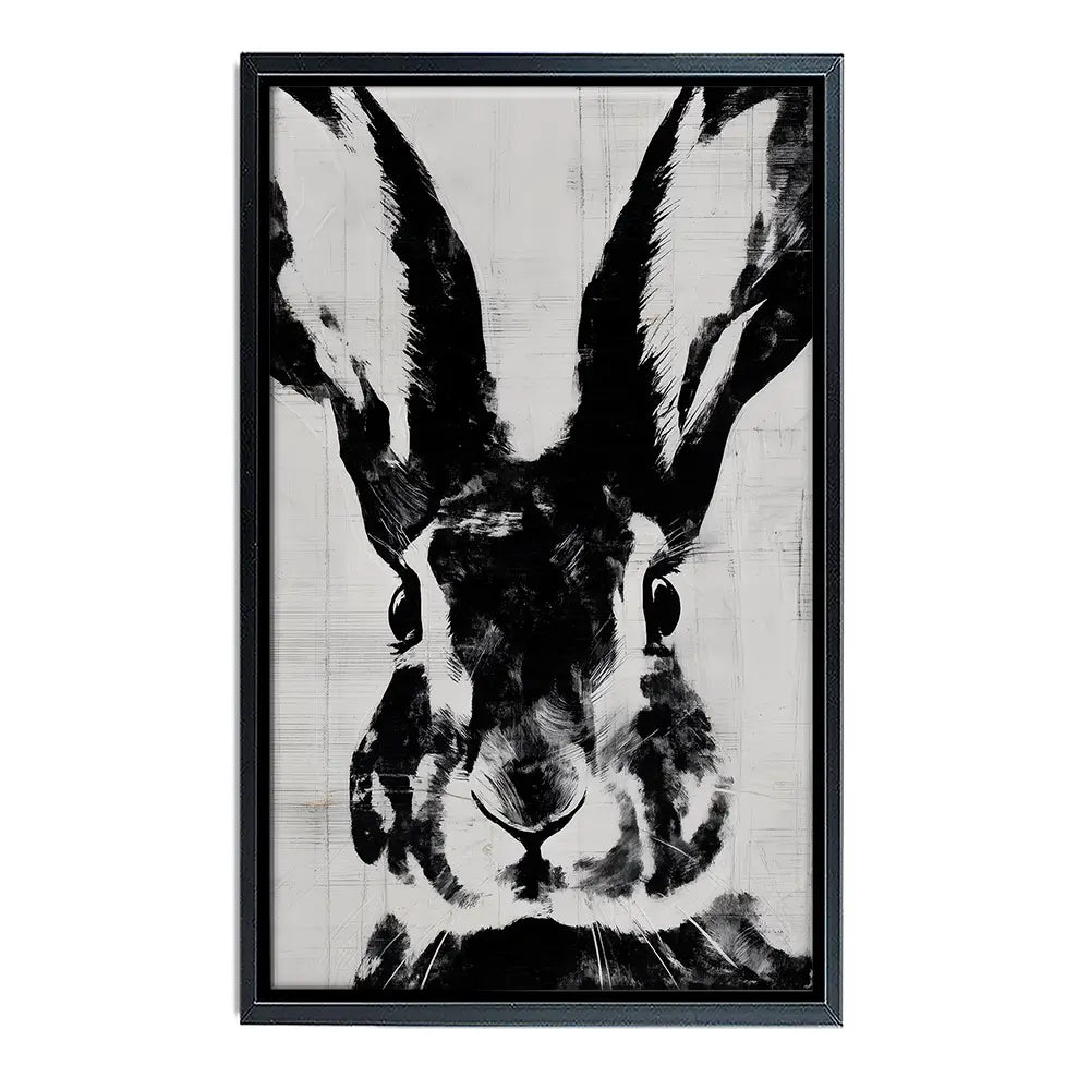 Rabbit Close Gaze Canvas Print Rabbit Close Gaze Canvas Print wall art product Chromatic Storm Studio