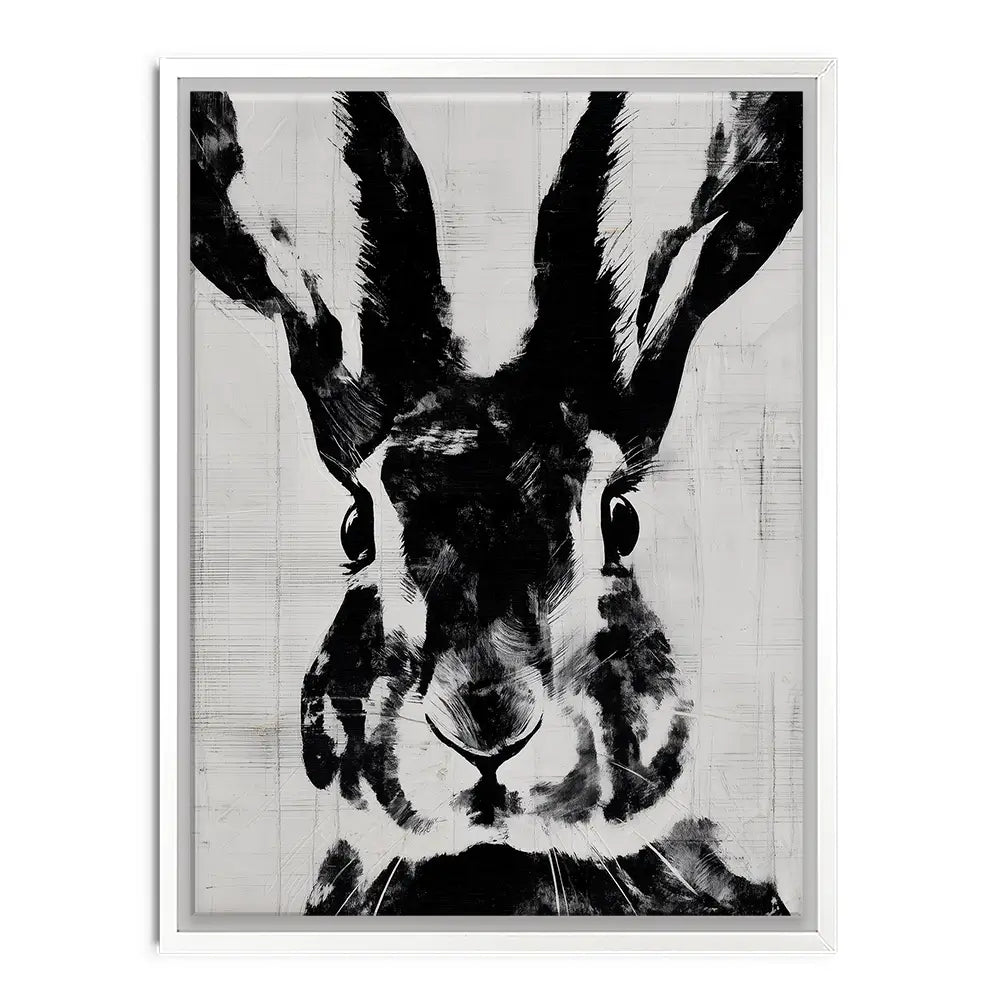 Rabbit Close Gaze Canvas Print Rabbit Close Gaze Canvas Print wall art product Chromatic Storm Studio