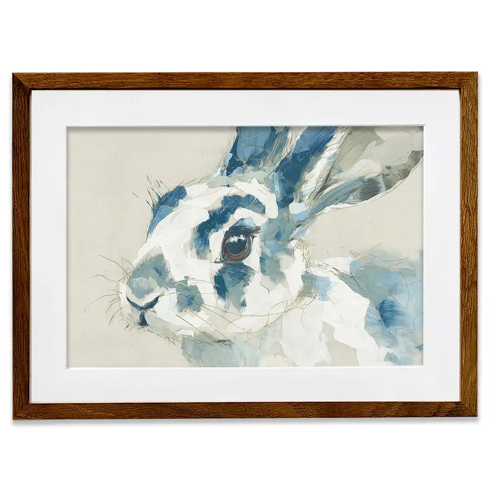 Rabbit Watercolour Portrait Framed Art Print Rabbit Watercolour Portrait Framed Art Print wall art product Chromatic Storm Studio