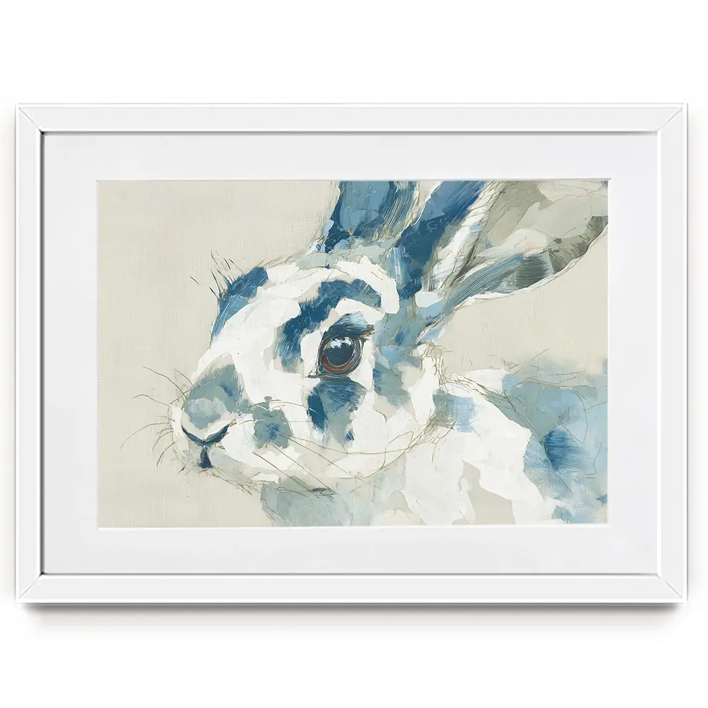 Rabbit Watercolour Portrait Framed Art Print Rabbit Watercolour Portrait Framed Art Print wall art product Chromatic Storm Studio