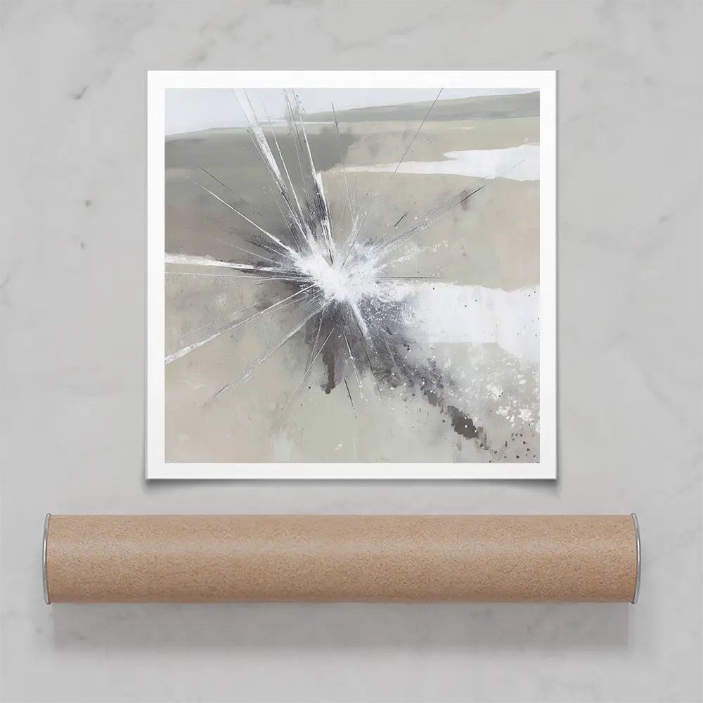 Radiant Burst Abstract Square Art Print Radiant Burst Abstract Square Art Print wall art product Chromatic Storm Studio