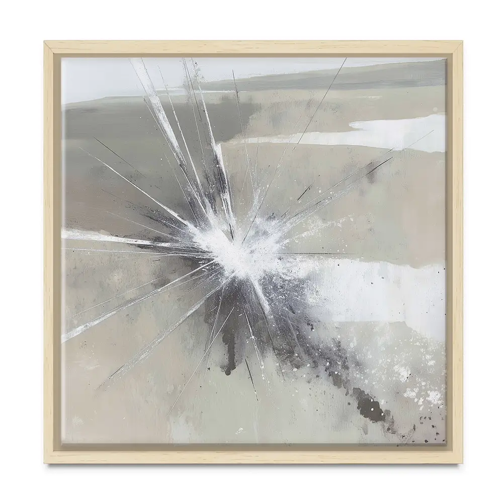 Radiant Burst Abstract Square Canvas Print Radiant Burst Abstract Square Canvas Print wall art product Chromatic Storm Studio