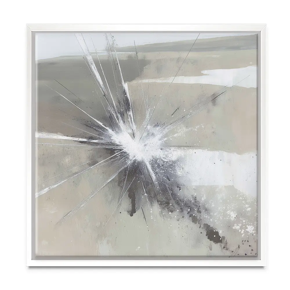 Radiant Burst Abstract Square Canvas Print Radiant Burst Abstract Square Canvas Print wall art product Chromatic Storm Studio