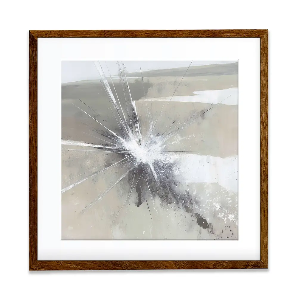 Radiant Burst Abstract Square Framed Art Print Radiant Burst Abstract Square Framed Art Print wall art product Chromatic Storm Studio