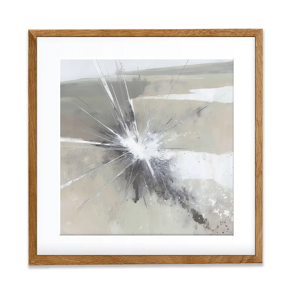 Radiant Burst Abstract Square Framed Art Print Radiant Burst Abstract Square Framed Art Print wall art product Chromatic Storm Studio
