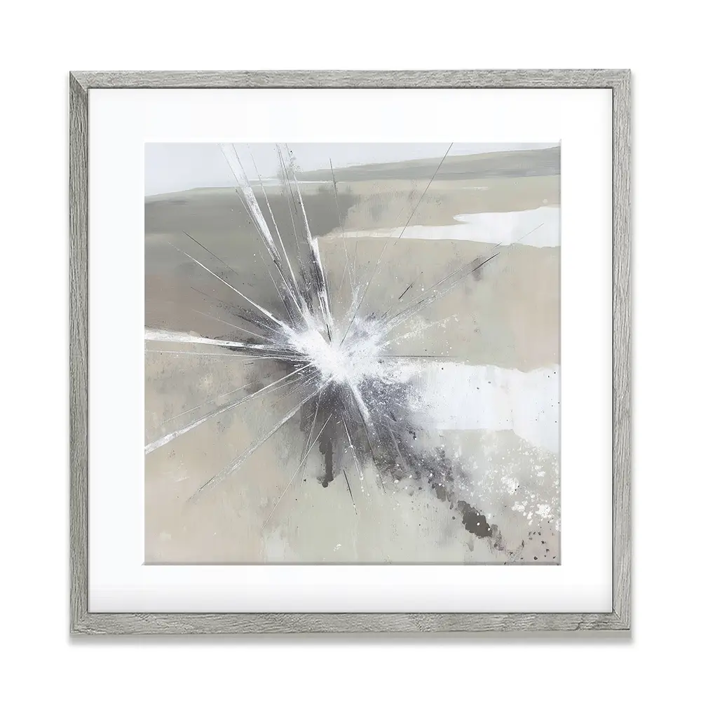 Radiant Burst Abstract Square Framed Art Print Radiant Burst Abstract Square Framed Art Print wall art product Chromatic Storm Studio