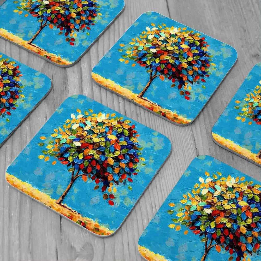 Radiant Growth Coaster Set Radiant Growth Coaster Set wall art product Art Print Shop