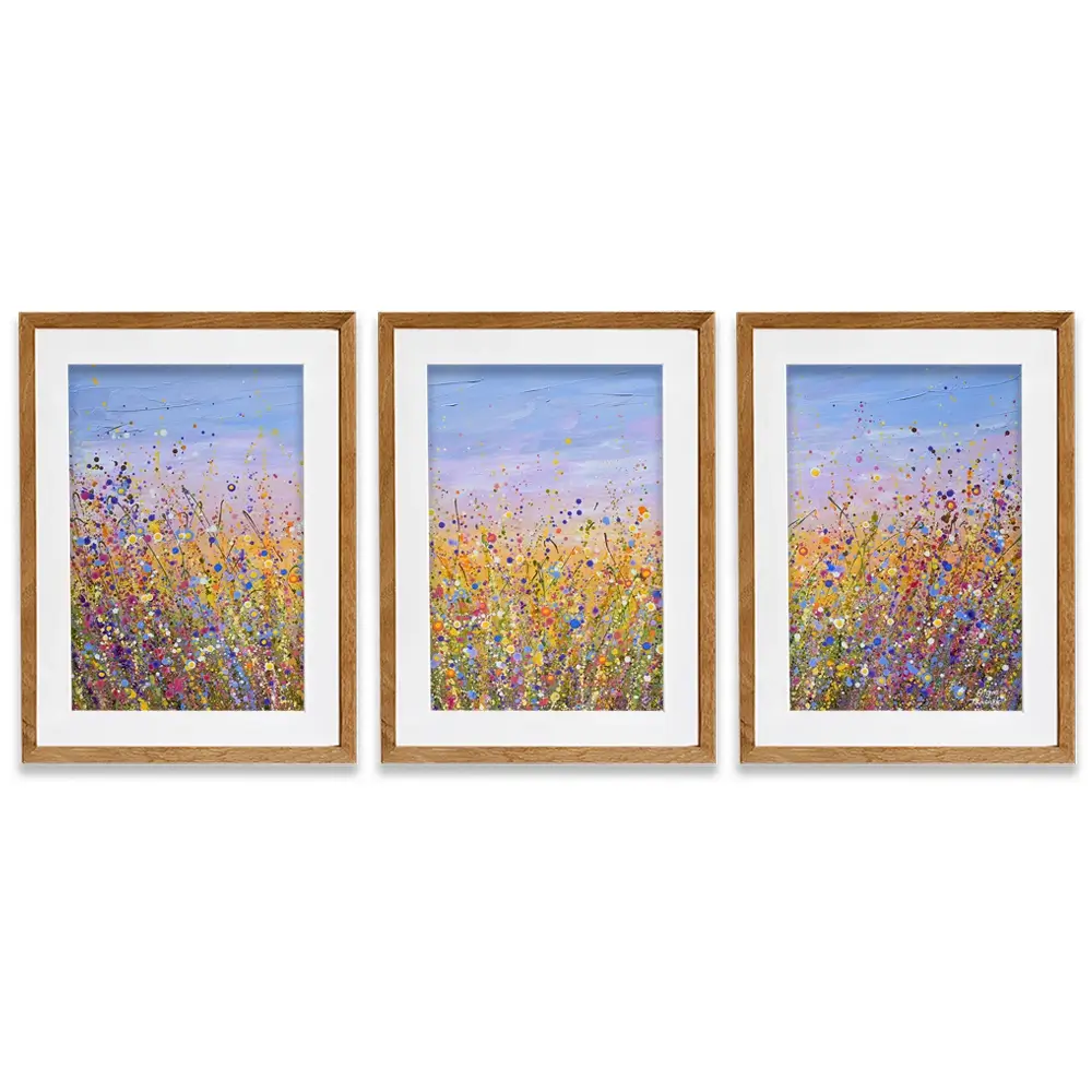 Radiant Meadow Framed Art Print Trio Radiant Meadow Framed Art Print Trio wall art product Olga Tkachyk