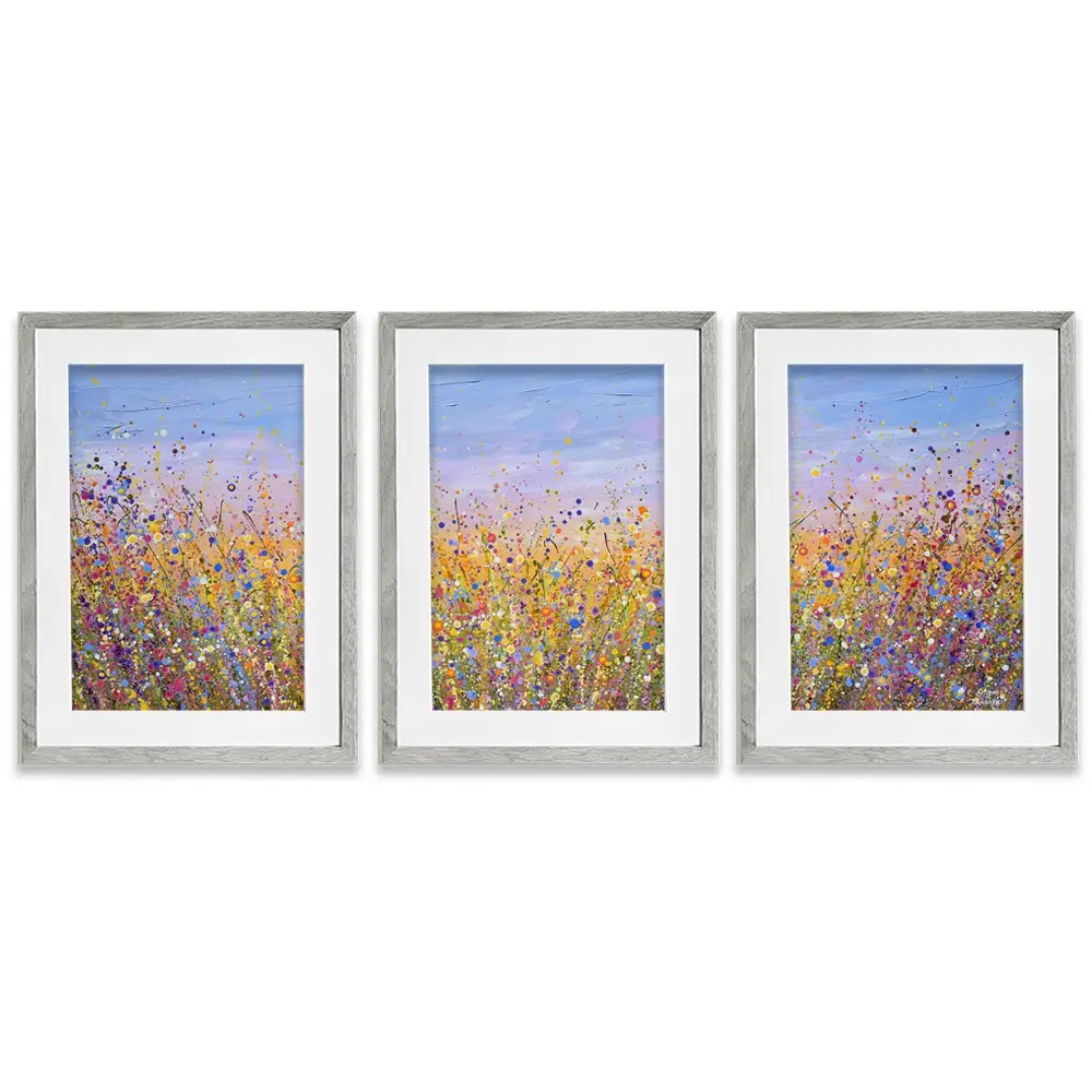 Radiant Meadow Framed Art Print Trio Radiant Meadow Framed Art Print Trio wall art product Olga Tkachyk