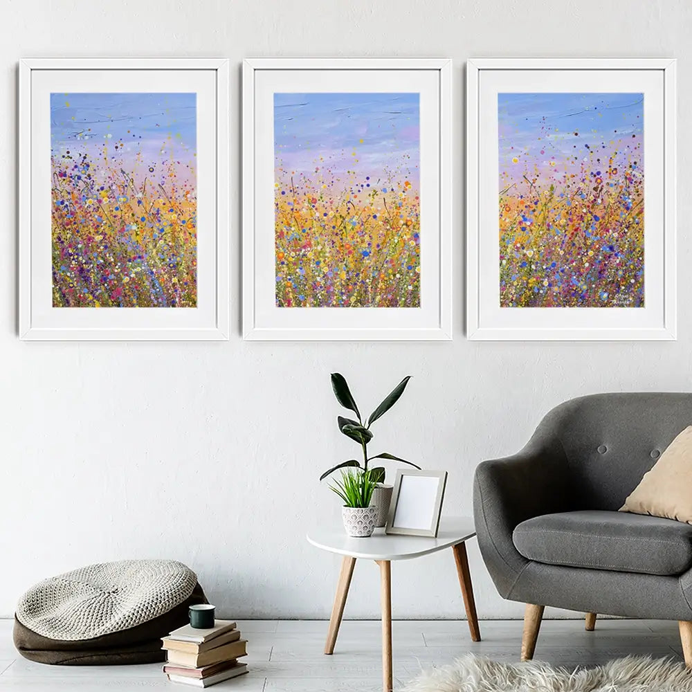 Radiant Meadow Framed Art Print Trio Radiant Meadow Framed Art Print Trio wall art product Olga Tkachyk
