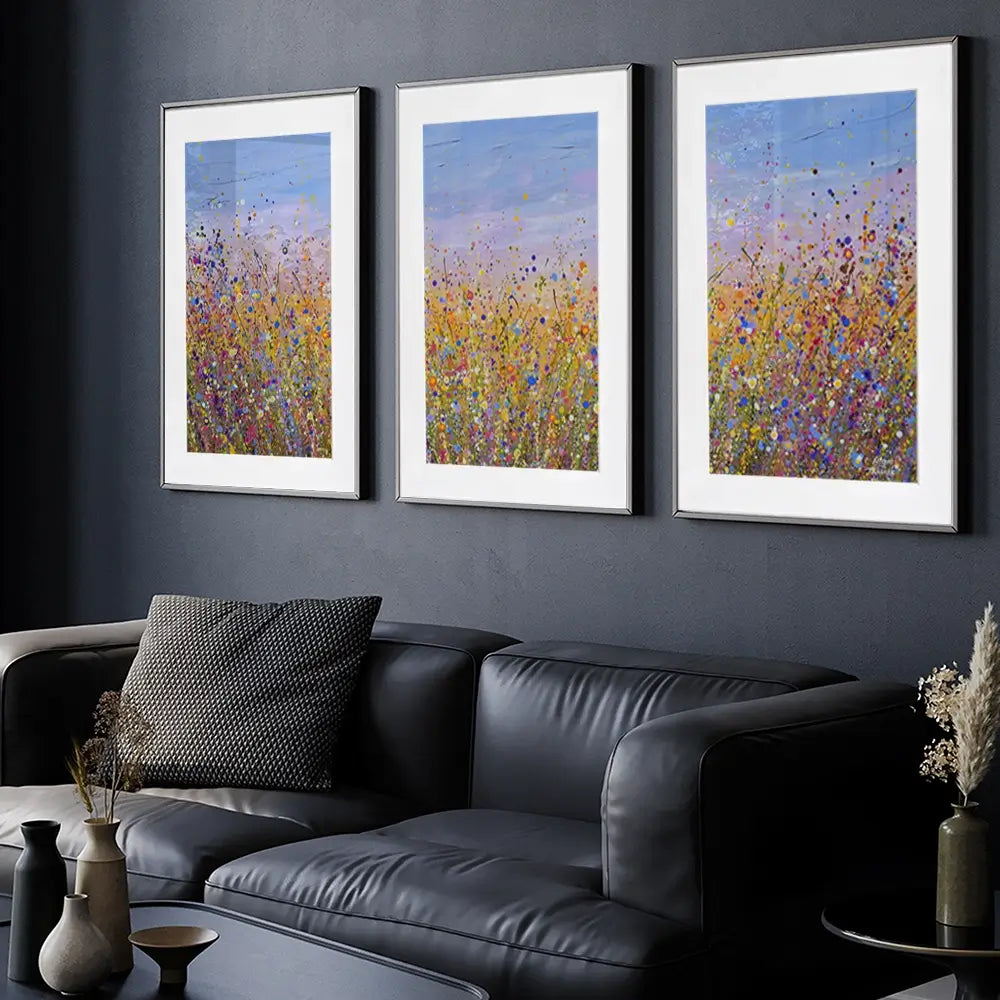 Radiant Meadow Framed Art Print Trio Radiant Meadow Framed Art Print Trio wall art product Olga Tkachyk