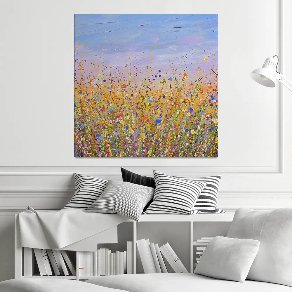 Radiant Meadow Square Canvas Print Radiant Meadow Square Canvas Print wall art product Olga Tkachyk