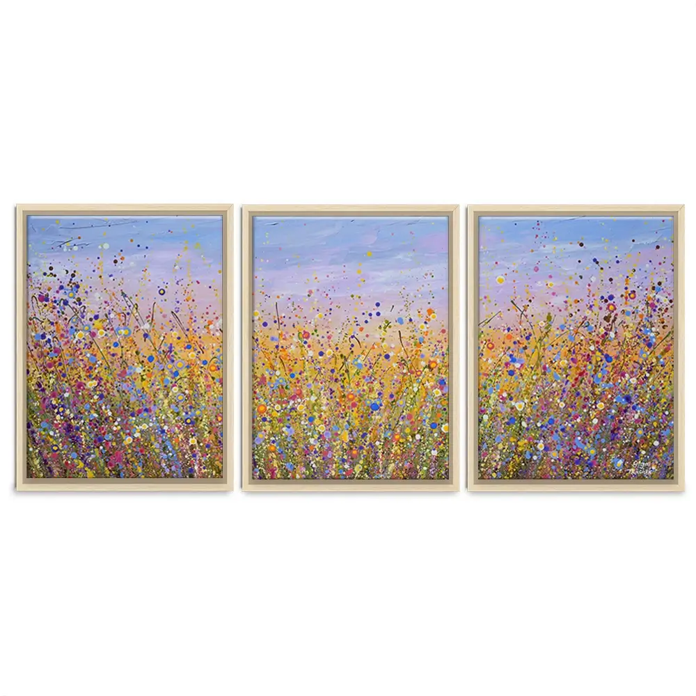 Radiant Meadow Trio Canvas Print Radiant Meadow Trio Canvas Print wall art product Olga Tkachyk