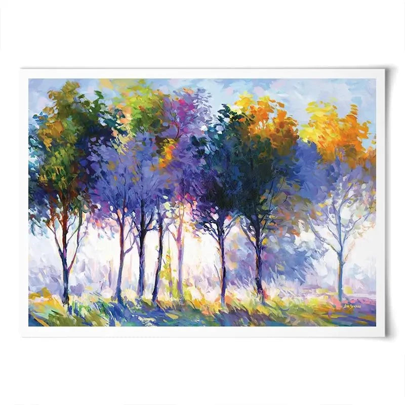 Radiant Trees In The Glowing Morning Art Print Radiant Trees In The Glowing Morning Art Print wall art product Leon Devenice
