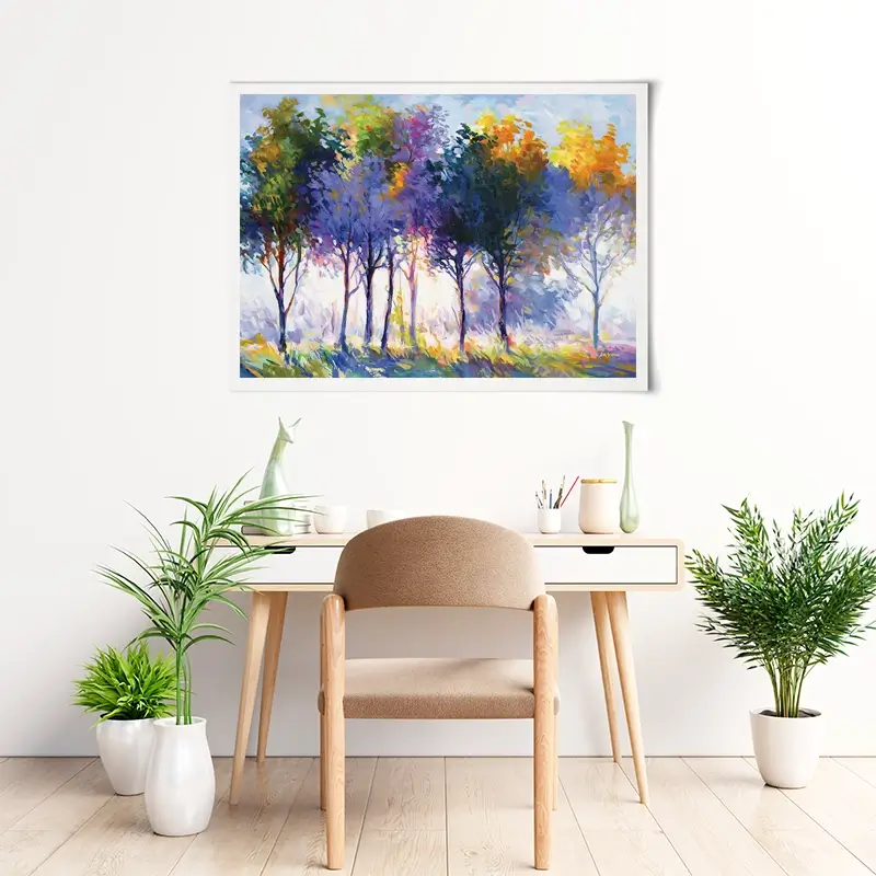 Radiant Trees In The Glowing Morning Art Print Radiant Trees In The Glowing Morning Art Print wall art product Leon Devenice