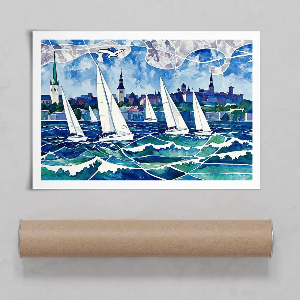 Raging Regatta Art Print Raging Regatta Art Print wall art product David Alexander Elder