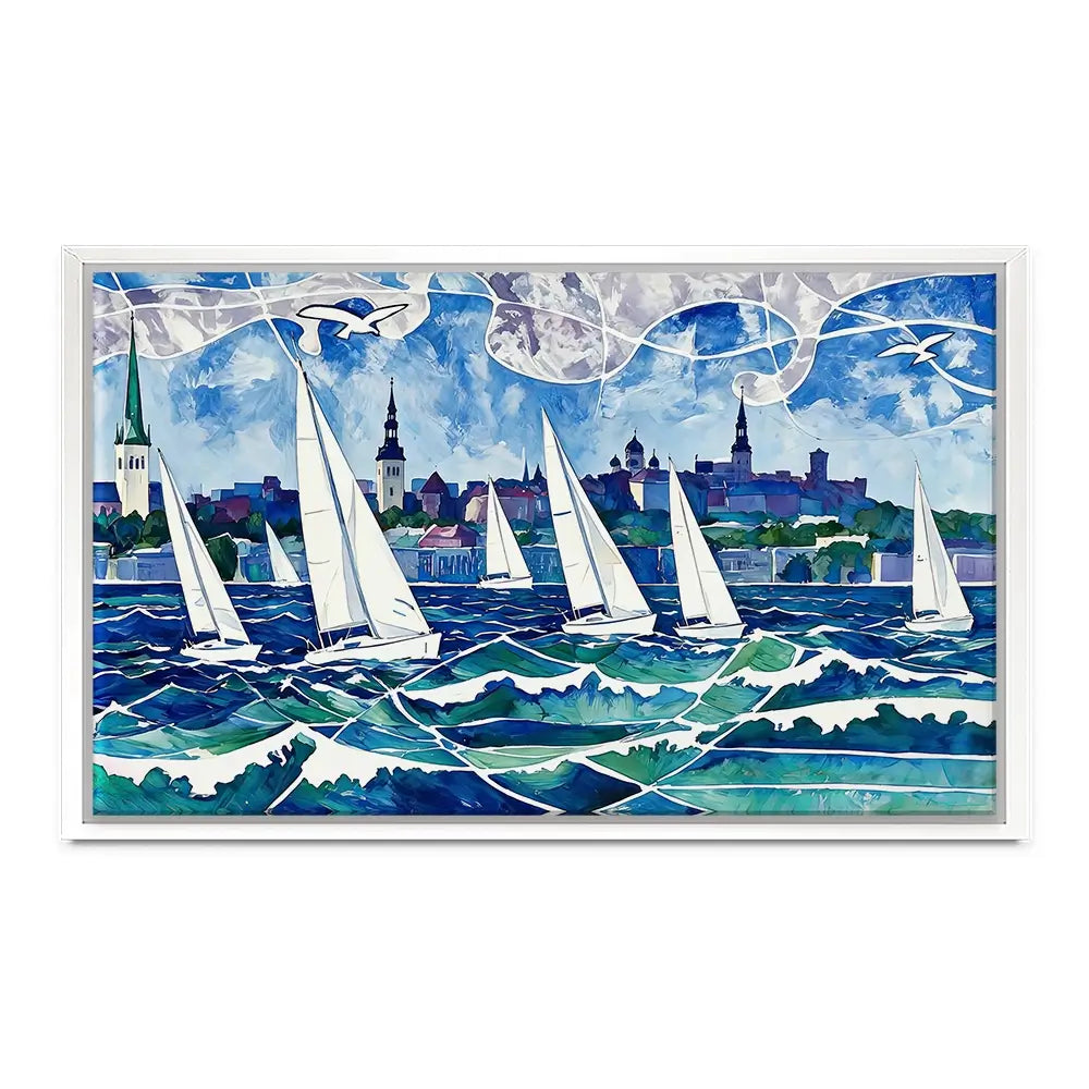 Raging Regatta Canvas Print Raging Regatta Canvas Print wall art product David Alexander Elder